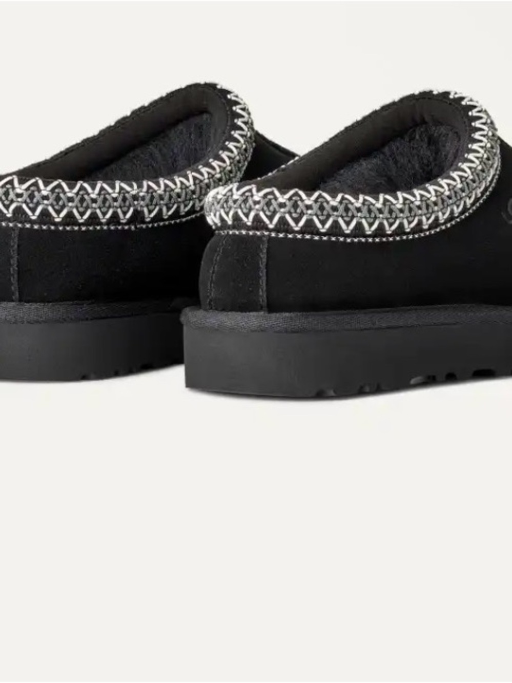 UGG Black Slip-On Suede Mule with Contrast Stitching - Picture 4 of 5